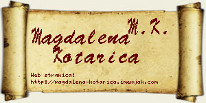 Magdalena Kotarica vizit kartica
